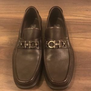 Salvatore Ferragamo Brown Slip on 8.5 2E